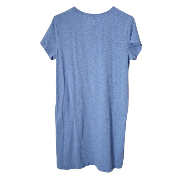 PACT Organic Cotton Blue T Shirt Pocket Dress clean girl capsule wardrobe M - Picture 2 of 7